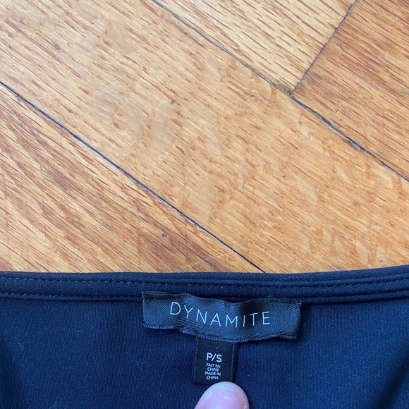 Dynamite black long sleeve corset style top - Picture 2 of 3